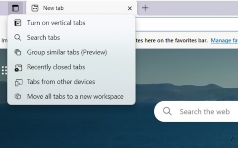 Microsoft Edge 将使用 AI 通过选项卡自动分组对您的选项卡进行分组