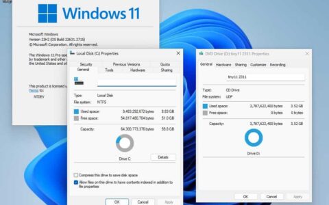 轻量化版 Win 11 – Tiny11 2311 正式推出：只占 8GB 空间