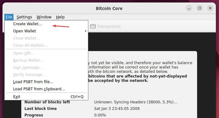 Create-wallet-on-Bitcoin-core