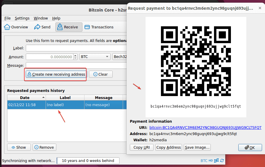 Find-BitCoin-core-WALLET-address