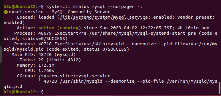 Verifying-the-MySQL-service-status