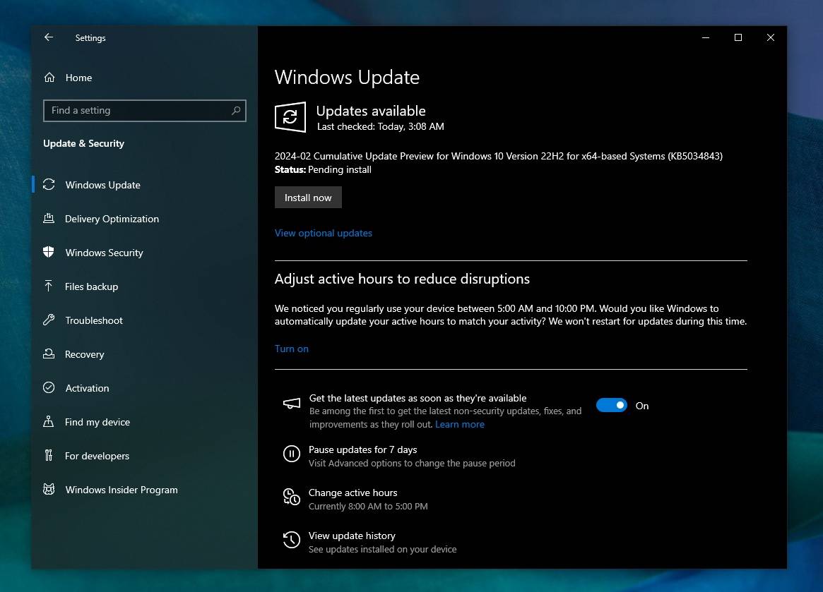 Windows-10-February-2024-optional-update