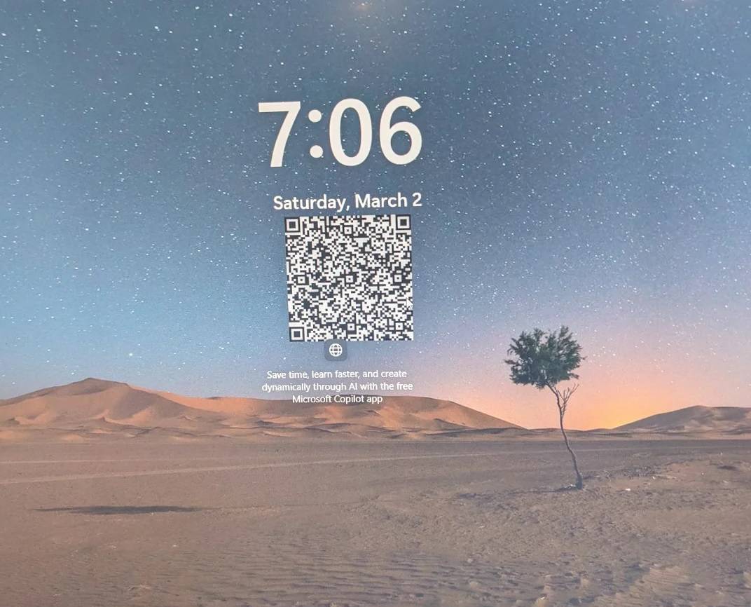 Windows-lock-screen-with-Copilot-ad