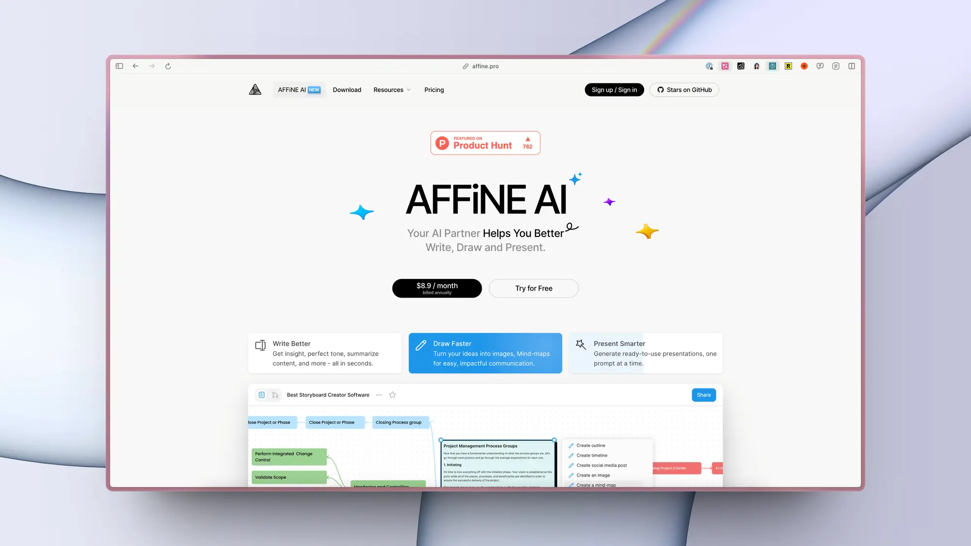 AFFiNE AI：AI 笔记功能